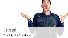  Presentation with police police - Slide deck featuring young-handsome-man-wearing-police background and a white colored foreground