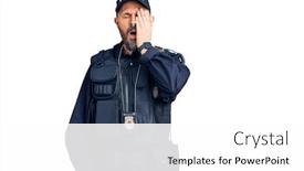  Presentation with face pain - Cool new theme with young-handsome-man-wearing-police backdrop and a white colored foreground