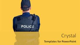  Presentation with handsome - Audience pleasing slide set consisting of young-handsome-man-wearing-police backdrop and a yellow colored foreground