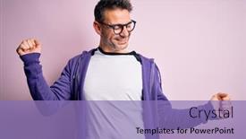  Presentation with purple - Presentation design featuring young-handsome-man-wearing-purple background and a coral colored foreground