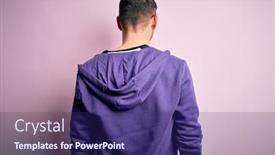  Presentation with purple - Beautiful theme featuring young-handsome-man-wearing-purple backdrop and a  colored foreground