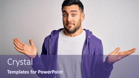  Presentation with purple - PPT theme featuring young-handsome-man-wearing-purple background and a violet colored foreground