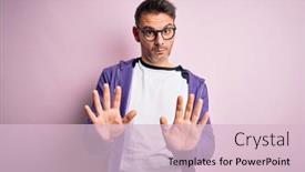  Presentation with forbidden - Beautiful presentation theme featuring young-handsome-man-wearing-purple backdrop and a lemonade colored foreground