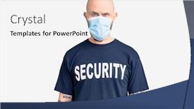  Presentation with simple medical - Presentation design featuring young-handsome-man-wearing-security background and a white colored foreground