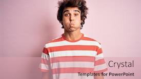  Presentation with puffing - Beautiful slide set featuring young-handsome-man-wearing-striped backdrop and a lemonade colored foreground