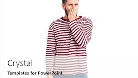  Presentation with breath - Presentation design consisting of young-handsome-man-wearing-striped background and a white colored foreground