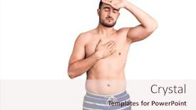  Presentation with flu virus - Amazing presentation theme having young-handsome-man-wearing-swimwear backdrop and a lemonade colored foreground