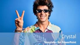  Presentation with happy life - Beautiful presentation design featuring young-handsome-man-wearing-thug backdrop and a teal colored foreground