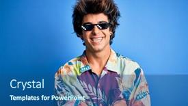  Presentation with happy life - Beautiful presentation featuring young-handsome-man-wearing-thug backdrop and a ocean colored foreground