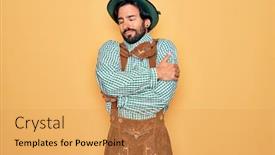  Presentation with self care - Presentation theme enhanced with young-handsome-man-wearing-tratidional background and a yellow colored foreground