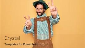  Presentation with festival - Slide set with young-handsome-man-wearing-tratidional background and a yellow colored foreground