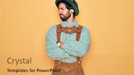  Presentation with festival - Presentation design having young-handsome-man-wearing-tratidional background and a yellow colored foreground