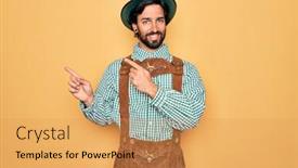  Presentation with festival - Cool new presentation design with young-handsome-man-wearing-tratidional backdrop and a yellow colored foreground