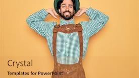  Presentation with festival - Beautiful PPT theme featuring young-handsome-man-wearing-tratidional backdrop and a yellow colored foreground