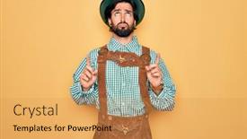  Presentation with festival - Presentation theme enhanced with young-handsome-man-wearing-tratidional background and a yellow colored foreground