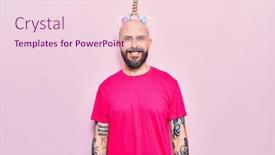  Presentation with unicorn - Theme having young-handsome-man-wearing-unicorn background and a lemonade colored foreground