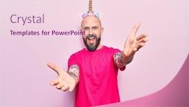  Presentation with unicorn - Amazing slides having young-handsome-man-wearing-unicorn backdrop and a lemonade colored foreground