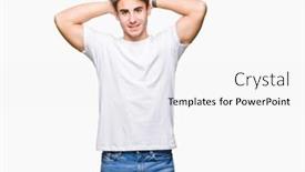  Presentation with stretching - Theme with young-handsome-man-wearing-white background and a white colored foreground