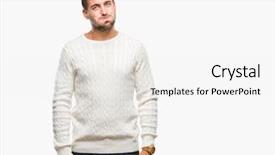  Presentation with winter - Presentation design having young handsome man wearing winter background and a white colored foreground