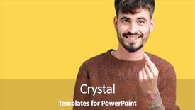  Presentation with winter - PPT layouts featuring young handsome man wearing winter background and a tawny brown colored foreground