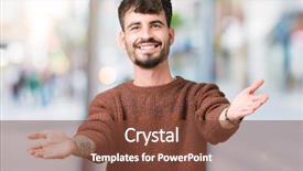  Presentation with winter - Cool new theme with young handsome man wearing winter backdrop and a  colored foreground