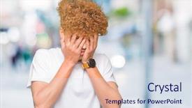  Presentation with afro - Colorful presentation enhanced with young handsome man with afro backdrop and a  colored foreground
