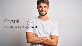  Presentation with young man wearing a hat - Theme having young-handsome-man-with-beard background and a  colored foreground