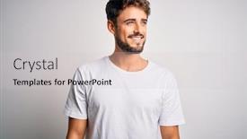  Presentation with beard - Theme with young-handsome-man-with-beard background and a light gray colored foreground