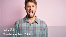  Presentation with beard - PPT layouts featuring young-handsome-man-with-beard background and a gray colored foreground