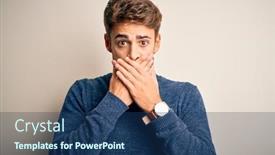  Presentation with beard - Slide deck enhanced with young-handsome-man-with-beard background and a ocean colored foreground