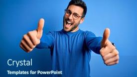  Presentation with beard - PPT theme consisting of young-handsome-man-with-beard background and a ocean colored foreground