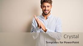  Presentation with beard - Colorful slide set enhanced with young-handsome-man-with-beard backdrop and a mint green colored foreground