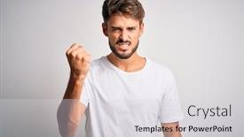  Presentation with beard - Beautiful PPT layouts featuring young-handsome-man-with-beard backdrop and a light gray colored foreground