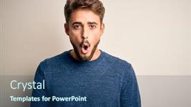  Presentation with beard - Amazing PPT theme having young-handsome-man-with-beard backdrop and a ocean colored foreground