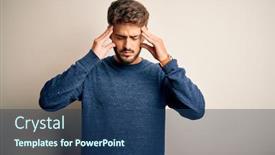  Presentation with heat stress - Slide deck having young-handsome-man-with-beard background and a ocean colored foreground