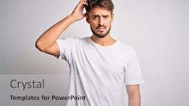  Presentation with beard - Slide deck featuring young-handsome-man-with-beard background and a light gray colored foreground