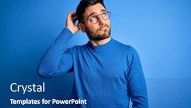  Presentation with beard - Presentation theme with young-handsome-man-with-beard background and a ocean colored foreground