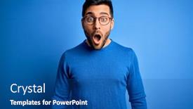  Presentation with beard - PPT theme enhanced with young-handsome-man-with-beard background and a ocean colored foreground