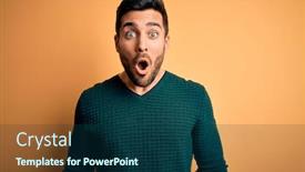  Presentation with fear - PPT layouts enhanced with young-handsome-man-with-beard background and a ocean colored foreground