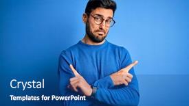  Presentation with beard - Slide deck with young-handsome-man-with-beard background and a ocean colored foreground