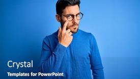  Presentation with beard - Audience pleasing slide deck consisting of young-handsome-man-with-beard backdrop and a ocean colored foreground