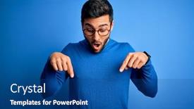  Presentation with beard - PPT theme featuring young-handsome-man-with-beard background and a ocean colored foreground