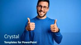  Presentation with beard - Slide set with young-handsome-man-with-beard background and a ocean colored foreground