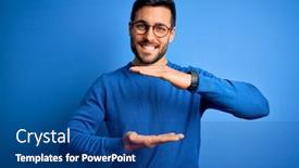  Presentation with beard - PPT theme consisting of young-handsome-man-with-beard background and a ocean colored foreground