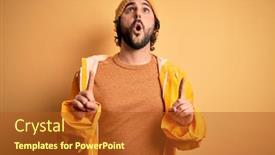  Presentation with rainy day - Slide deck enhanced with young-handsome-man-with-beard background and a crimson colored foreground