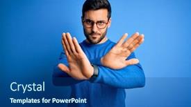  Presentation with beard - Presentation design featuring young-handsome-man-with-beard background and a ocean colored foreground