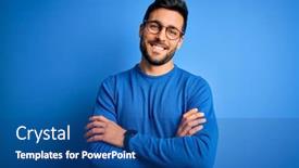  Presentation with beard - Audience pleasing presentation consisting of young-handsome-man-with-beard backdrop and a ocean colored foreground