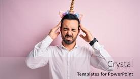  Presentation with unicorn pink - Amazing presentation having young-handsome-man-with-beard backdrop and a lemonade colored foreground