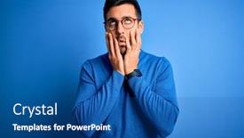  Presentation with beard - Presentation theme with young-handsome-man-with-beard background and a ocean colored foreground