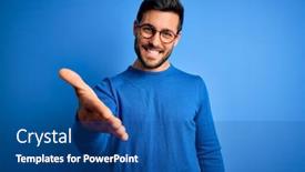  Presentation with spider man - Audience pleasing presentation theme consisting of young-handsome-man-with-beard backdrop and a ocean colored foreground